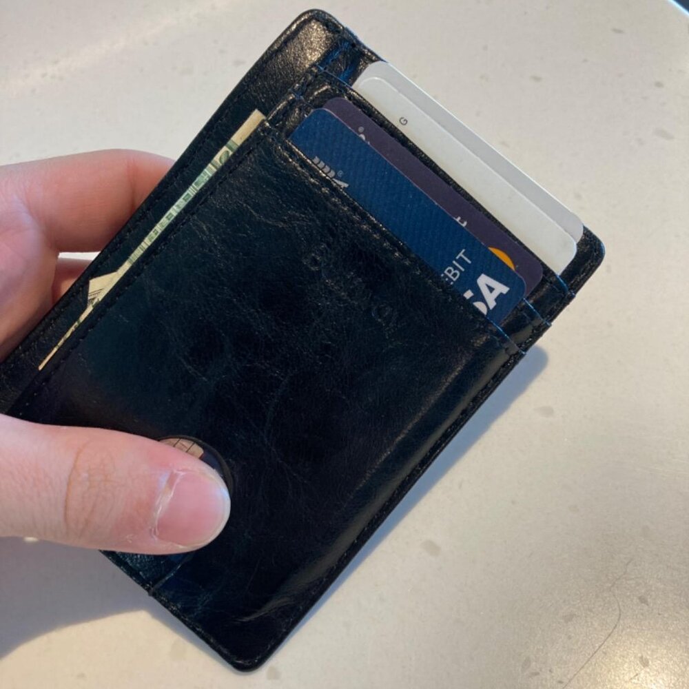 Slim Minimalist Front Pocket RFID Blocking Leather Wallets for Men and Women